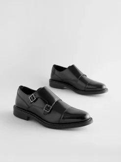 Schoenen|Formele Schoenen|Next Zwart - Double Monk Shoes