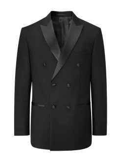 Smokings En Feestkleding|Pakken|Skopes Zwart - Dubbele knoop - Sinatra fit diner kostuumjasje
