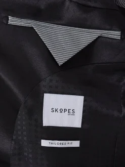 Smokings En Feestkleding|Pakken|Skopes Zwart - Dubbele knoop - Sinatra fit diner kostuumjasje