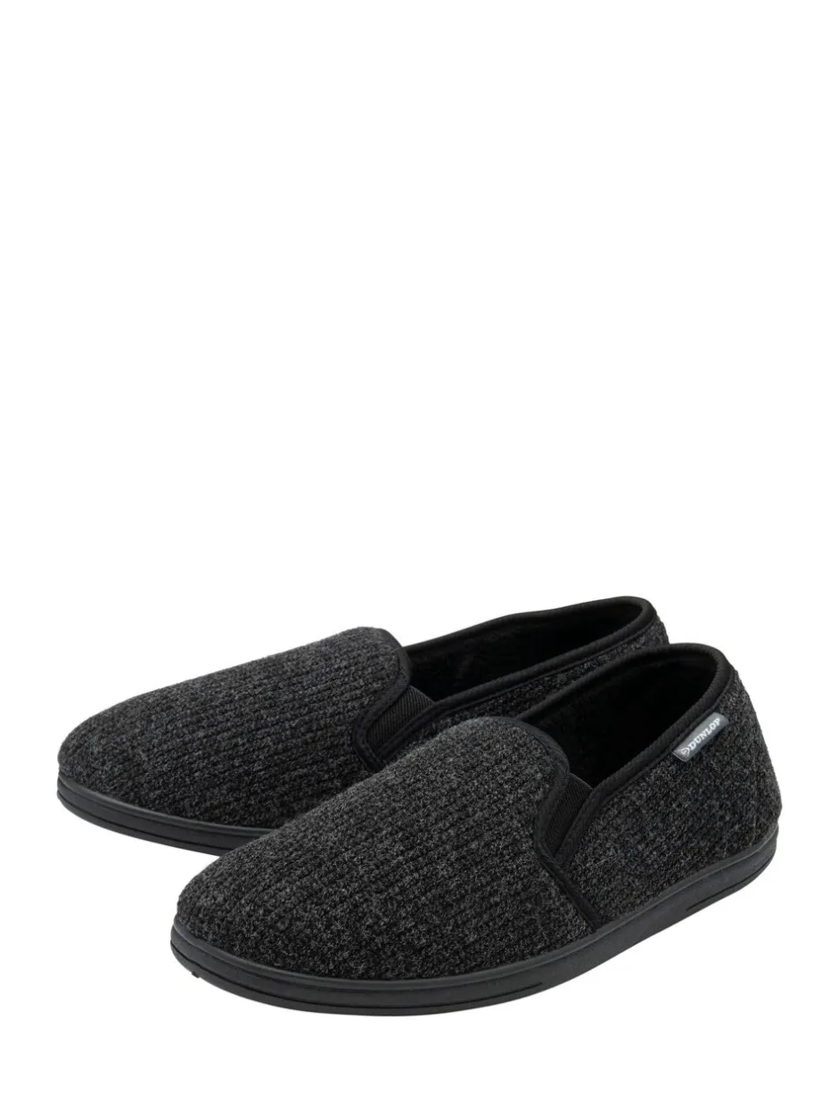 Pantoffels*Dunlop - pantoffels met dubbele inzet voor heren Zwart