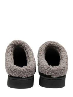 Pantoffels*Dunlop - Suede Mule Slippers Zwart