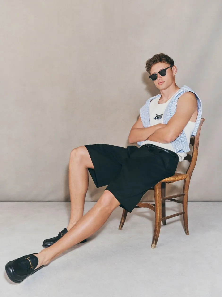 Shorts|Next Zwart - EDIT Baggy Fit Formal Shorts