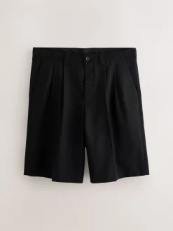 Shorts|Next Zwart - EDIT Baggy Fit Formal Shorts