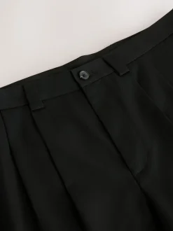 Shorts|Next Zwart - EDIT Baggy Fit Formal Shorts