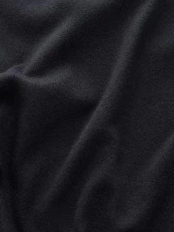 Gebreide Kleding|Next - Effen - Regular Fit Cotton Rich Crew Neck Jumper Zwart