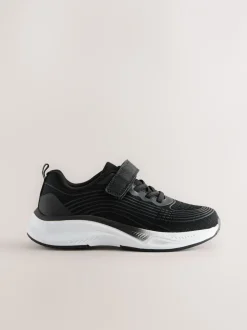 Sneakers|Sneakers*Next - Elastische sneakers met veters Zwart