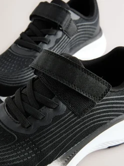 Sneakers|Sneakers*Next - Elastische sneakers met veters Zwart