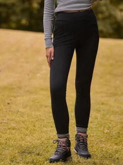 Leggings En Joggingbroeken|Next Zwart - Elements Fleece Lined Leggings