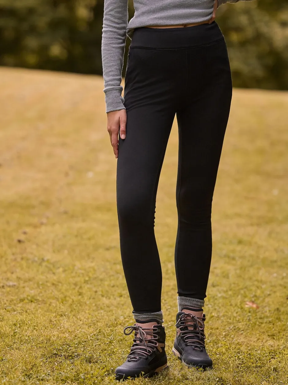 Leggings En Joggingbroeken|Next Zwart - Elements Fleece Lined Leggings