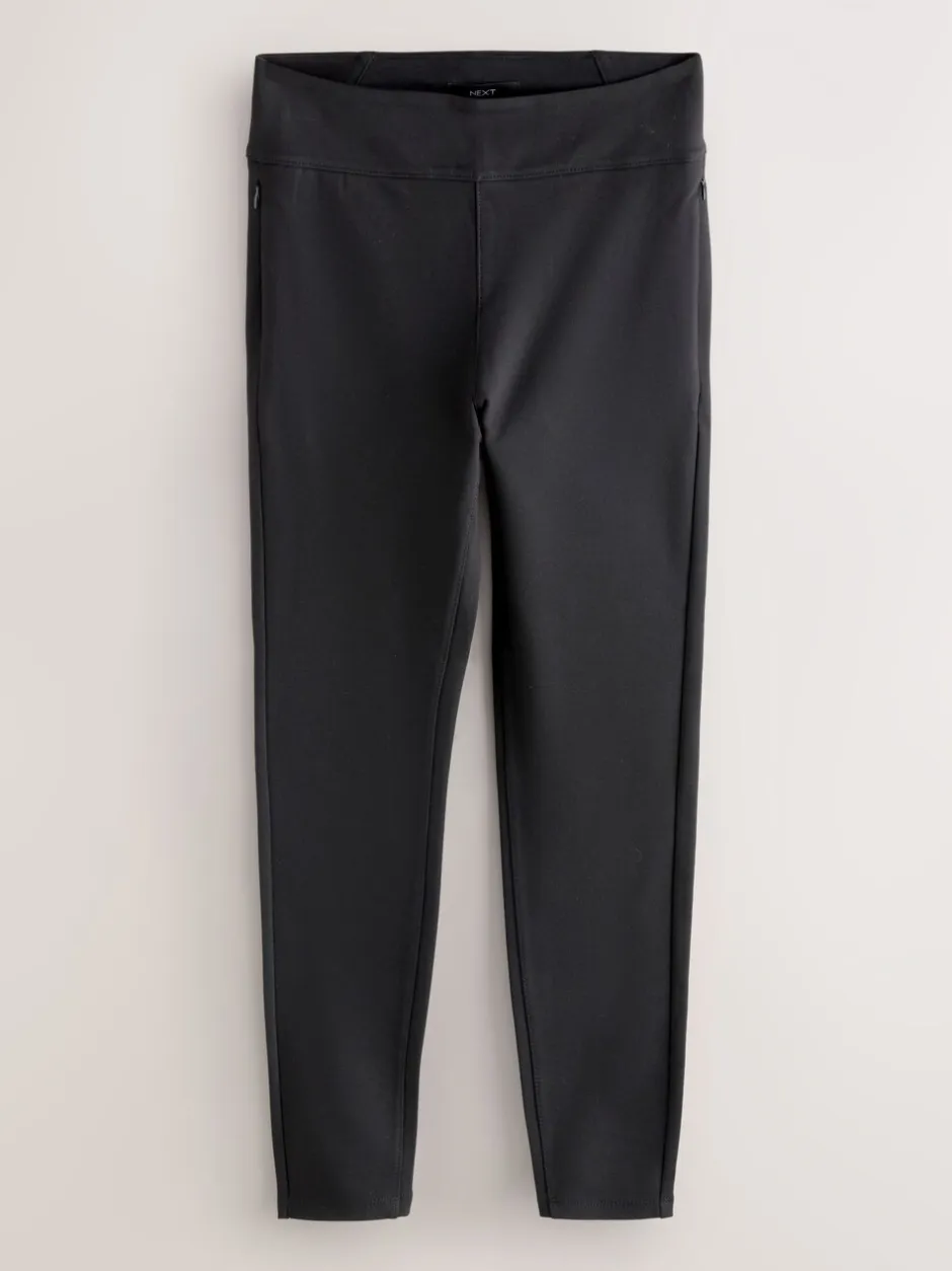 Leggings En Joggingbroeken|Next Zwart - Elements Fleece Lined Leggings