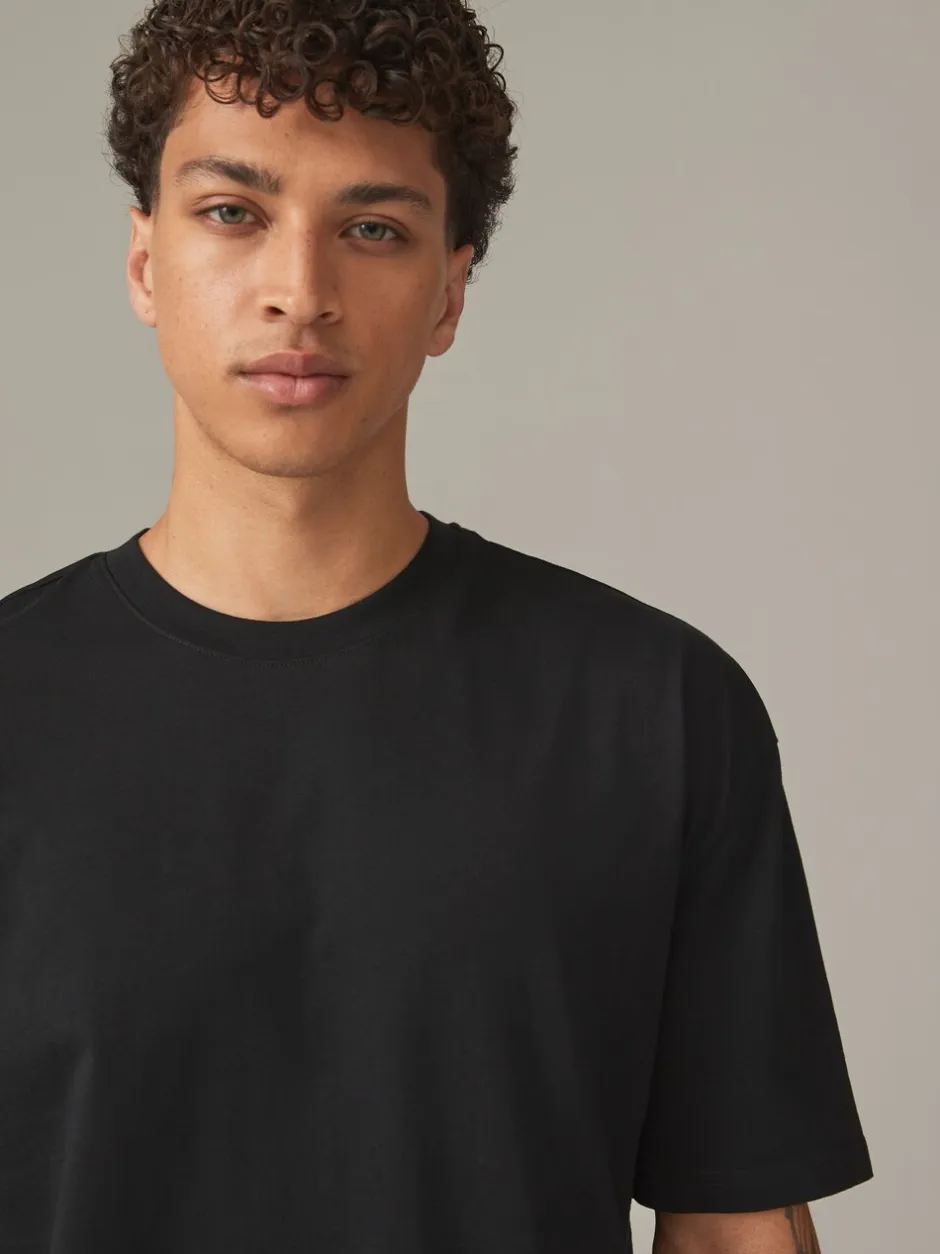 Loungewear*Next - Essential Cotton T-Shirts Relaxed Fit 5 Pack Zwart