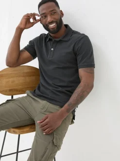 T-Shirts En Hemden|Poloshirts*Fat Face - FatFace - Piqué polo met korte mouwen Zwart