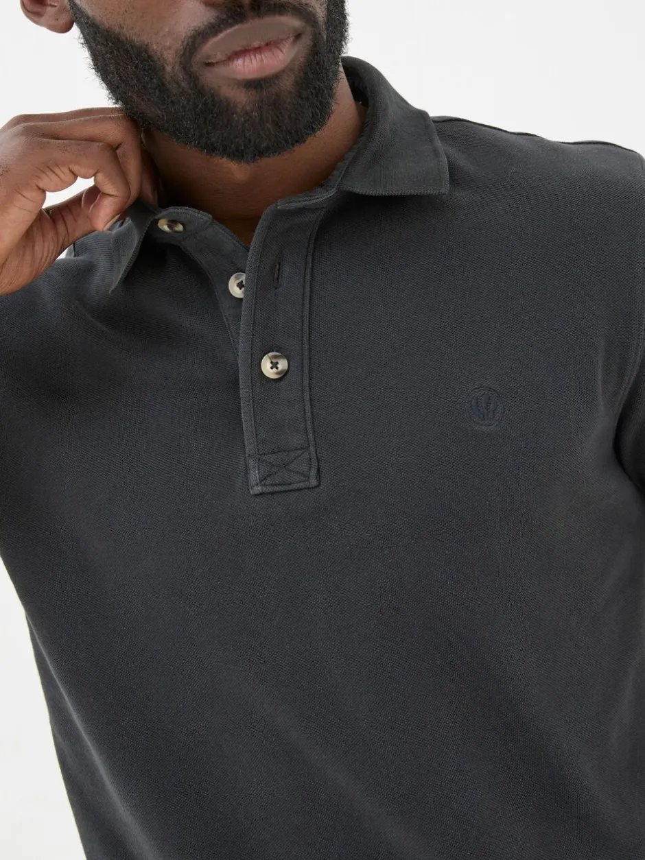 T-Shirts En Hemden|Poloshirts*Fat Face - FatFace - Piqué polo met korte mouwen Zwart