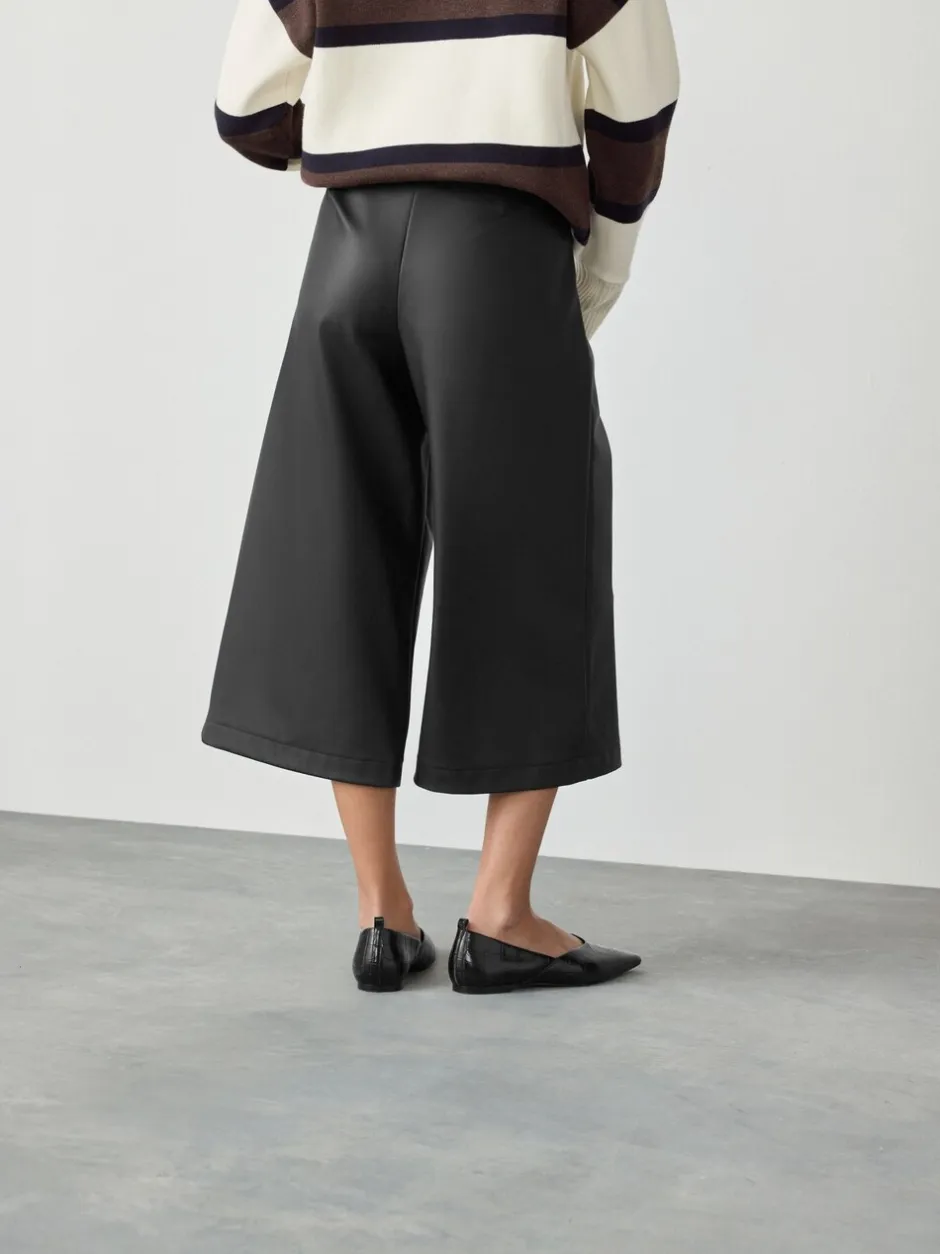 Broeken*Next - Faux Leather Jort Trousers Zwart