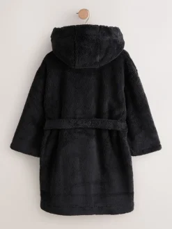 Kamerjassen|Next Zwart - Fleece badjas (1,5-16jr)