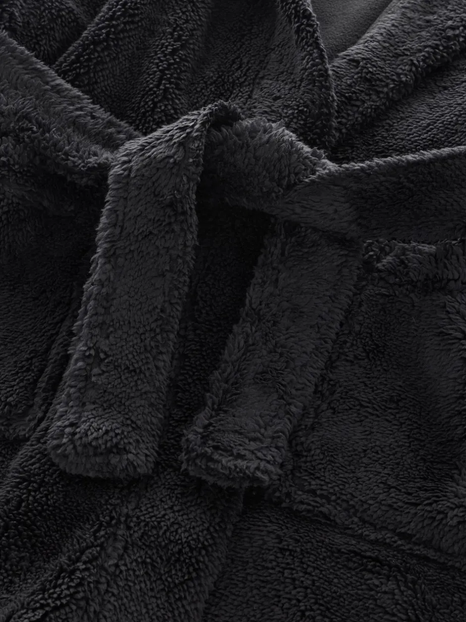 Kamerjassen*Next Zwart - Fleece badjas (1,5-16jr)