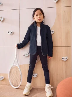 Schoolkleding|Schoolkleding|Next - Fleece jack met rits en zakken (3-16 jr) Zwart