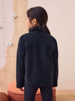 Schoolkleding|Schoolkleding|Next - Fleece jack met rits en zakken (3-16 jr) Zwart