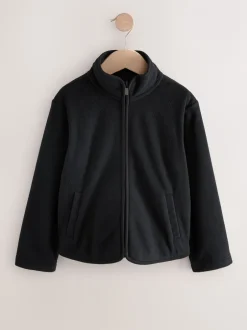 Schoolkleding|Schoolkleding|Next - Fleece jack met rits en zakken (3-16 jr) Zwart