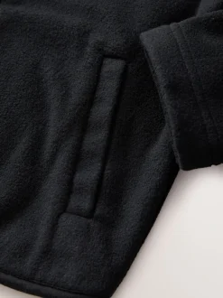 Schoolkleding|Schoolkleding|Next - Fleece jack met rits en zakken (3-16 jr) Zwart