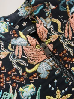 Gelegenheidskleding|Jassen En Jacks*Next - Floral Jacquard Bomber Jacket Zwart