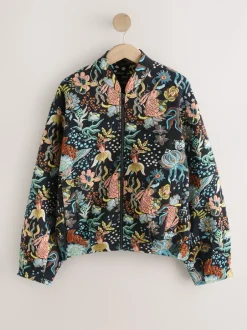Gelegenheidskleding|Jassen En Jacks*Next - Floral Jacquard Bomber Jacket Zwart