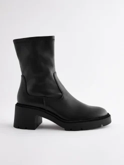 Ruimvallend En Extraruimvallend|Next Zwart - Forever Comfort® - Enkellange soklaarzen met grove zool