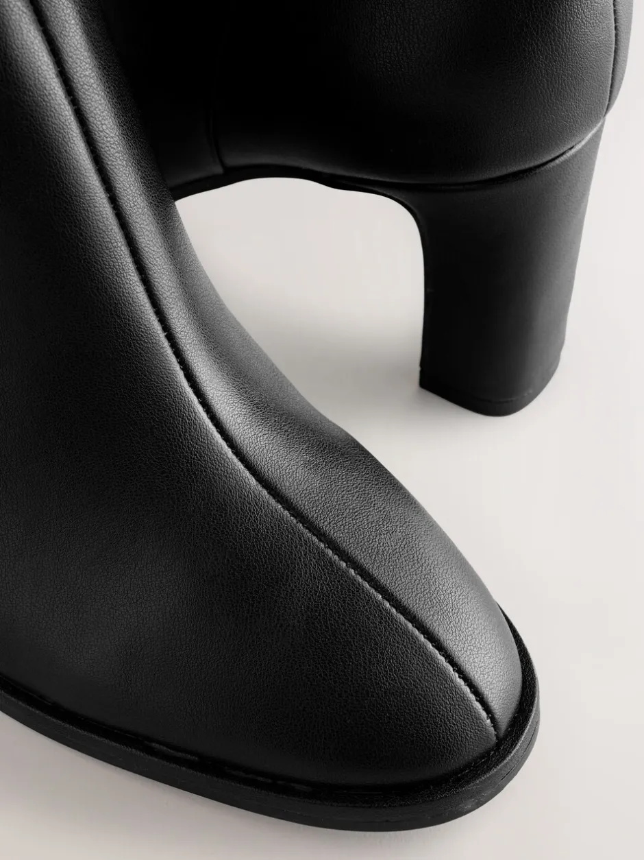Ruimvallend En Extraruimvallend*Next - Forever Comfort® - Enkellaarzen met blokhak Zwart