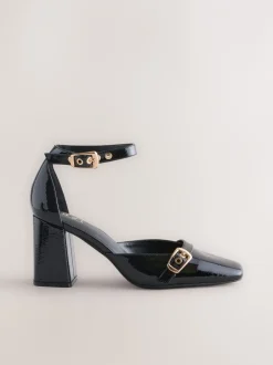 Schoenen Met Hakken*Next - Forever Comfort® Buckle Closed Toe Block Heels Zwart