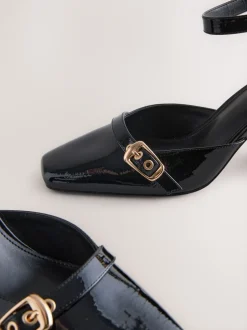 Schoenen Met Hakken*Next - Forever Comfort® Buckle Closed Toe Block Heels Zwart
