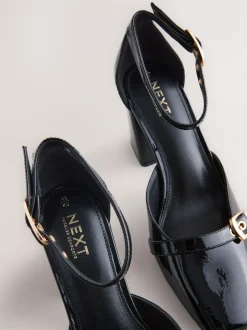 Schoenen Met Hakken*Next - Forever Comfort® Buckle Closed Toe Block Heels Zwart