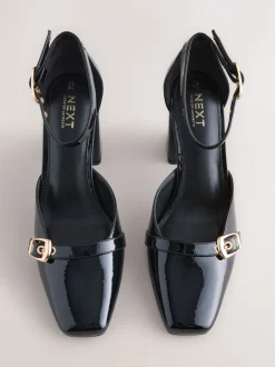 Schoenen Met Hakken*Next - Forever Comfort® Buckle Closed Toe Block Heels Zwart