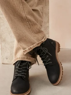 Ruimvallend En Extraruimvallend*Next - Forever Comfort® casual enkellaarsjes met veters Zwart