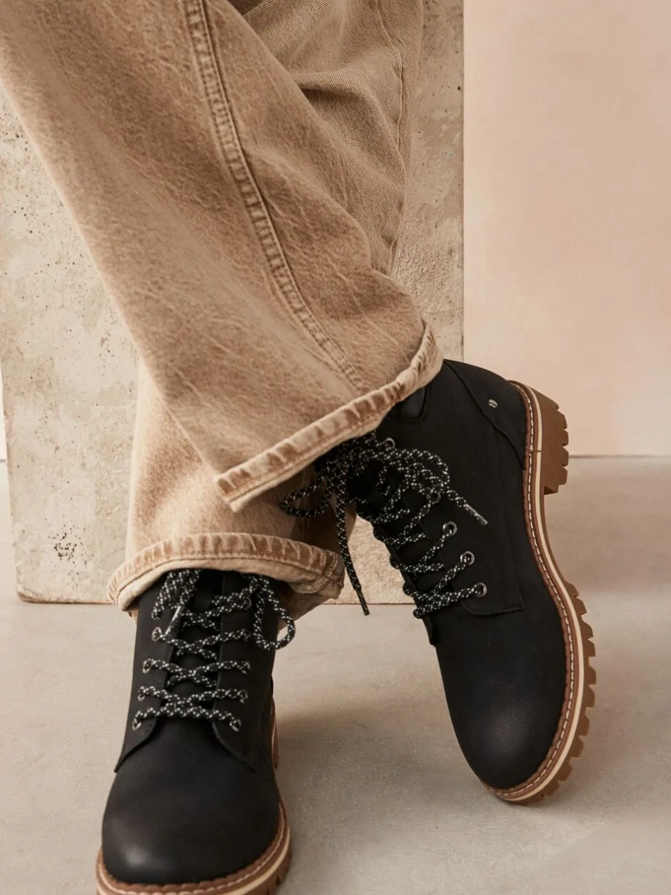 Ruimvallend En Extraruimvallend*Next - Forever Comfort® casual enkellaarsjes met veters Zwart