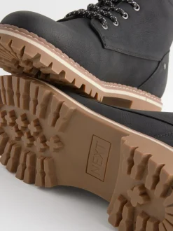 Ruimvallend En Extraruimvallend*Next - Forever Comfort® casual enkellaarsjes met veters Zwart