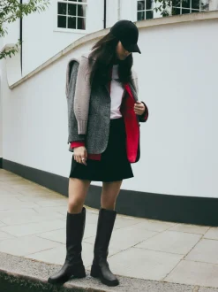Ruimvallend En Extraruimvallend|Boots*Next Zwart - Forever Comfort® Chunky Heeled Round Toe Knee High Boots