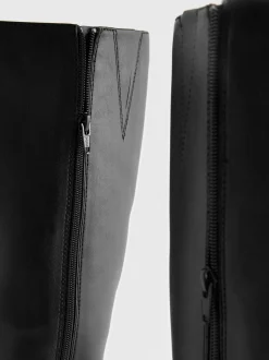 Ruimvallend En Extraruimvallend|Boots*Next Zwart - Forever Comfort® Chunky Heeled Round Toe Knee High Boots