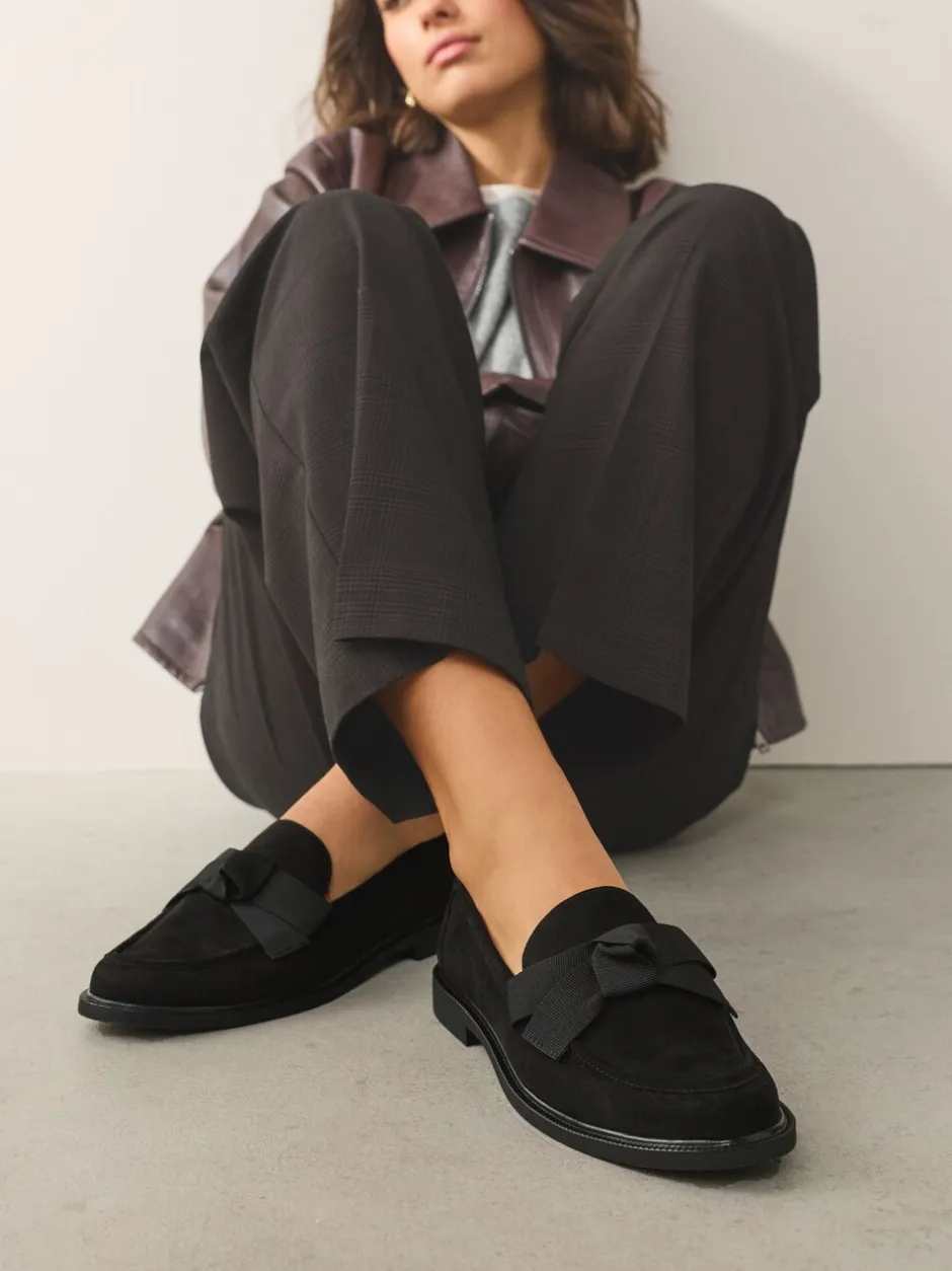 Lage Schoenen*Next Zwart - Forever Comfort® Instappers met Strik
