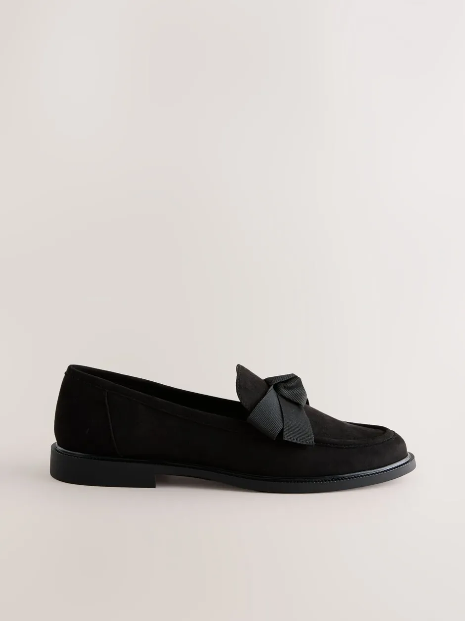 Lage Schoenen*Next Zwart - Forever Comfort® Instappers met Strik