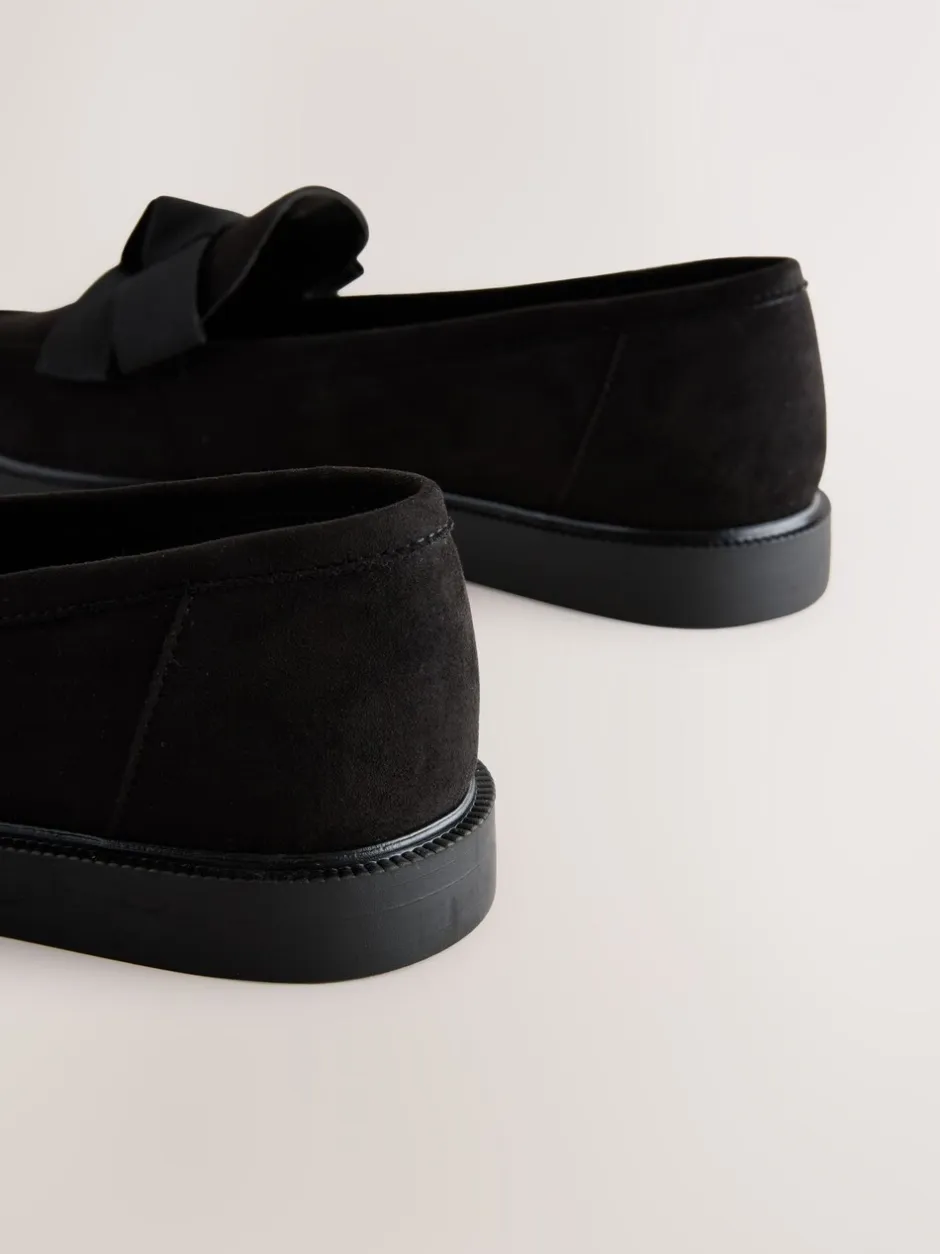 Lage Schoenen*Next Zwart - Forever Comfort® Instappers met Strik