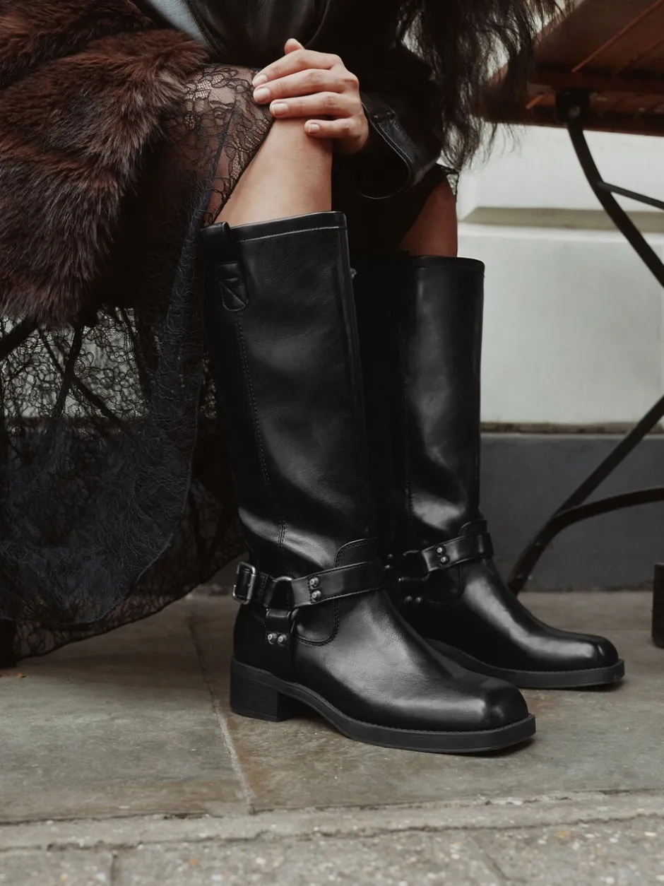 Boots|Next - Forever Comfort® Knee High Biker Boots Zwart