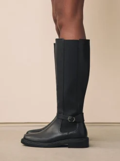 Ruimvallend En Extraruimvallend*Next - Forever Comfort® rijlaarzen met gesp Zwart
