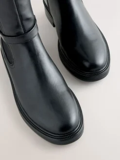 Ruimvallend En Extraruimvallend*Next - Forever Comfort® rijlaarzen met gesp Zwart