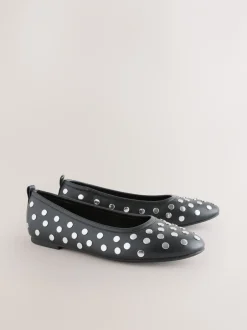 Lage Schoenen*Next Zwart - Forever Comfort® Round Toe Ballerinas