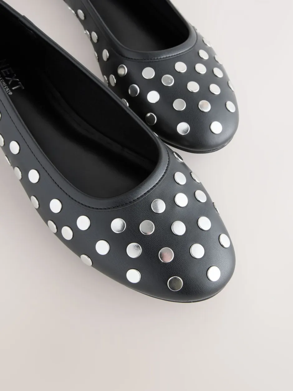 Lage Schoenen*Next Zwart - Forever Comfort® Round Toe Ballerinas