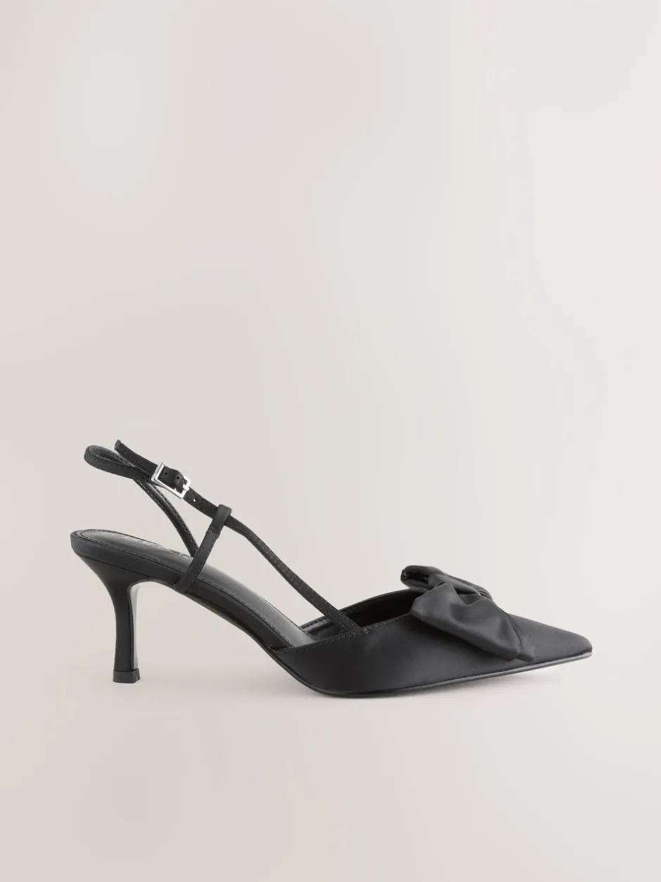 Schoenen Met Hakken|Next - Forever Comfort® schoenen met strik, hielbandje en spitse neus Zwart