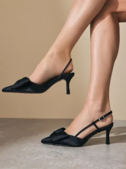 Schoenen Met Hakken|Next - Forever Comfort® schoenen met strik, hielbandje en spitse neus Zwart