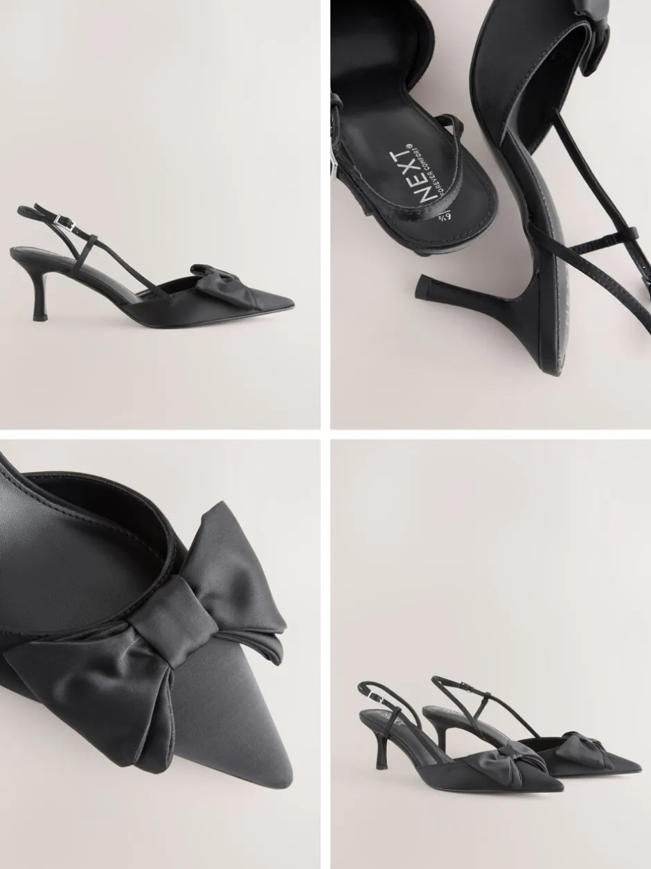 Schoenen Met Hakken|Next - Forever Comfort® schoenen met strik, hielbandje en spitse neus Zwart