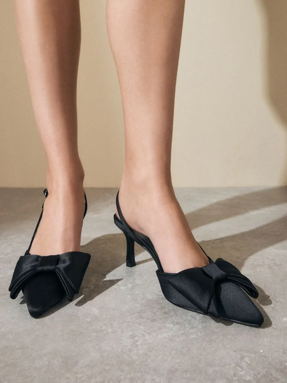 Schoenen Met Hakken|Next - Forever Comfort® schoenen met strik, hielbandje en spitse neus Zwart