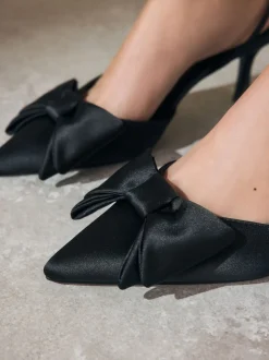 Schoenen Met Hakken|Next - Forever Comfort® schoenen met strik, hielbandje en spitse neus Zwart